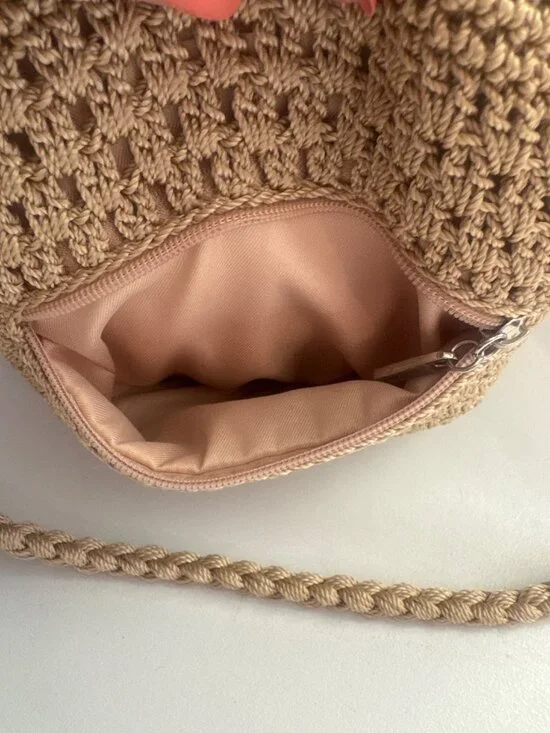 The Sak Purse Beige Multicolor Ribbons Riviera Shoulder Bag Beachy Boho Summer - Picture 5 of 16